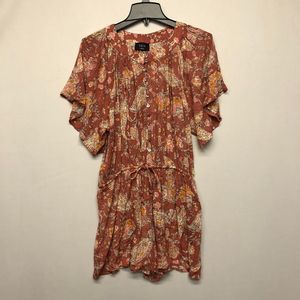 Vici Women Short Sleeve Romper Size Large Floral B241 -11